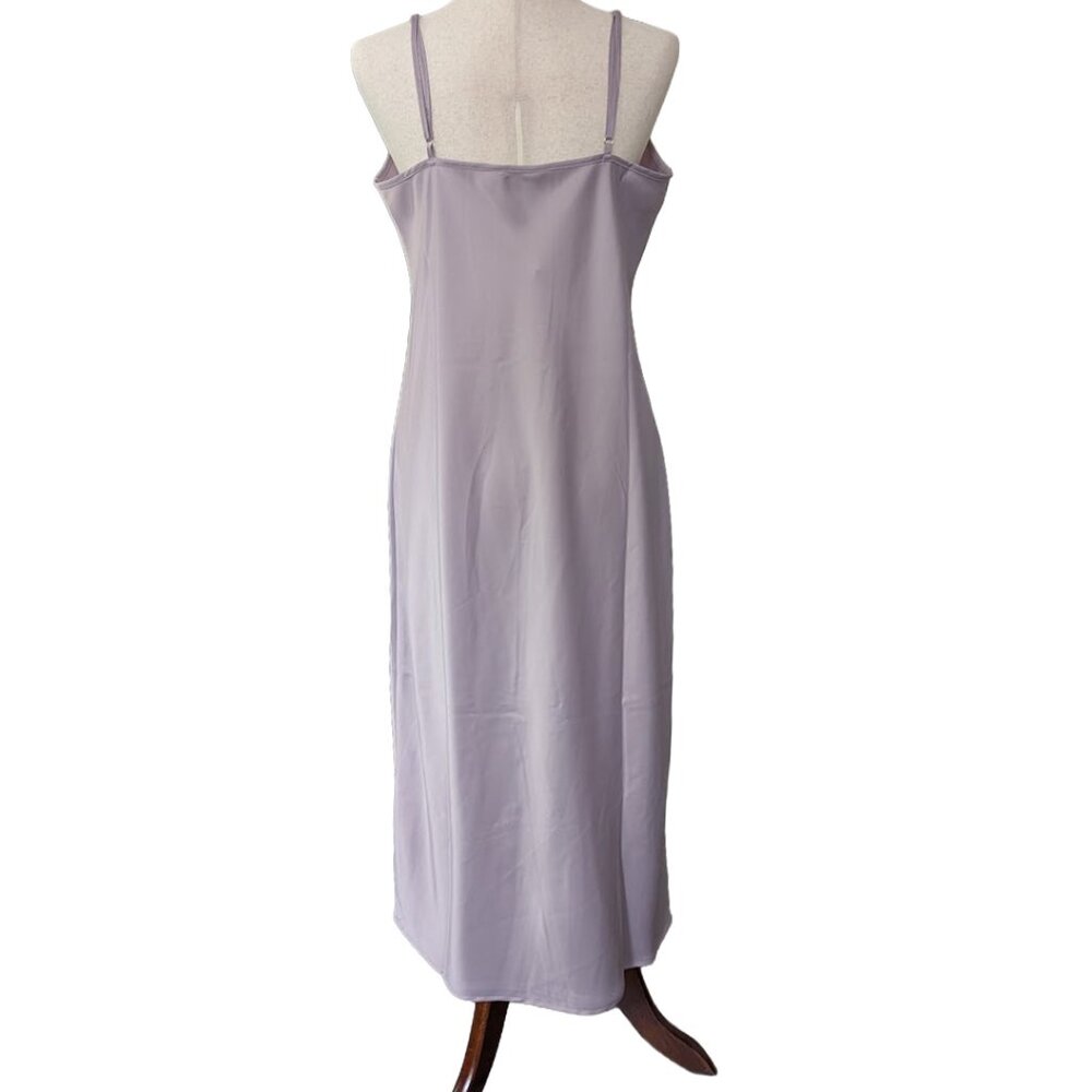 NWT Banana Republic Lavender V-neck Midi Length Slip Dress - Picture 10 of 13